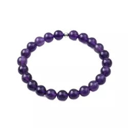 Bracelet homme perles naturelles 10mm rondes acier inoxydable