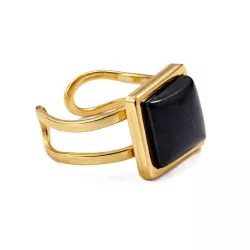 bague victoria acier inoxydable pierre naturelle fond blanc