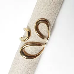 Bague contemporaine reglable finition miroir vue detail