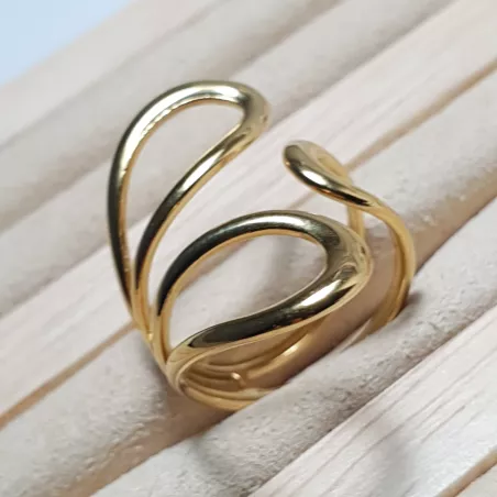 Bague fluide dorée