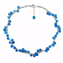 Collier court artisanal en perles rondes Bouly&Cailloux