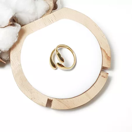 Bague minimaliste en acier inoxydable finition miroir