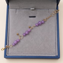 Bracelet Physalis en calcédoine lilas dans une boite
