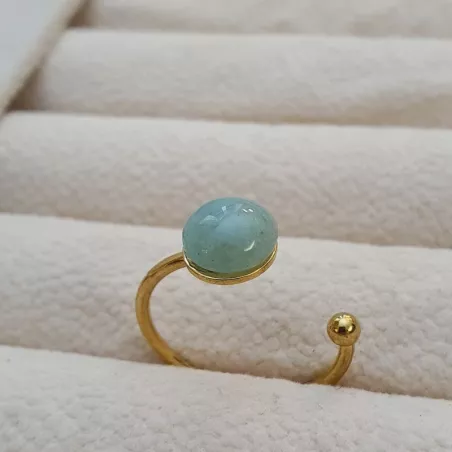 Bague fine "or" et pierre naturelle de votre choix