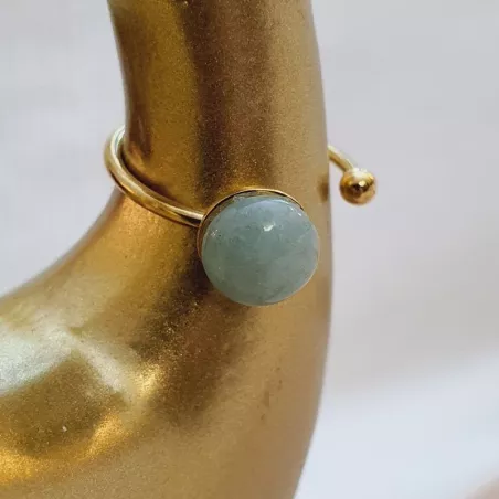 Bague fine "or" et pierre naturelle de votre choix