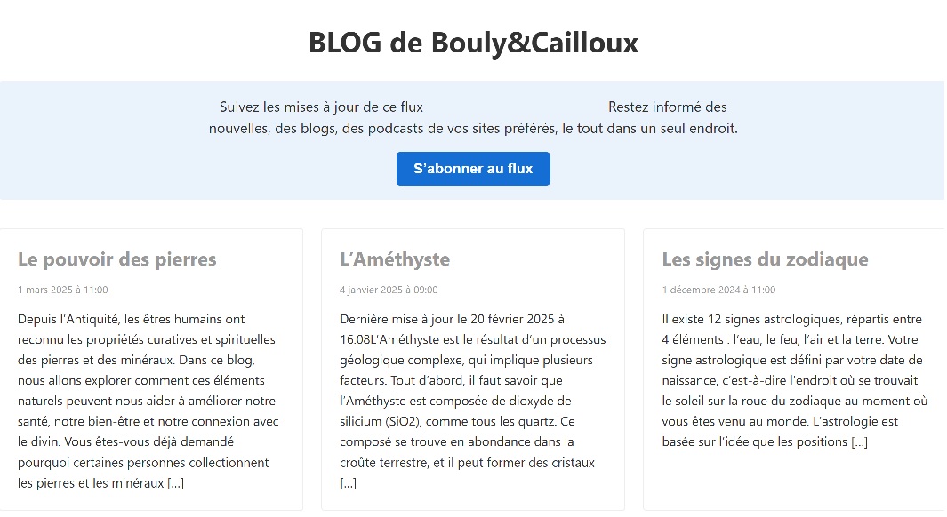 flux rss du blog