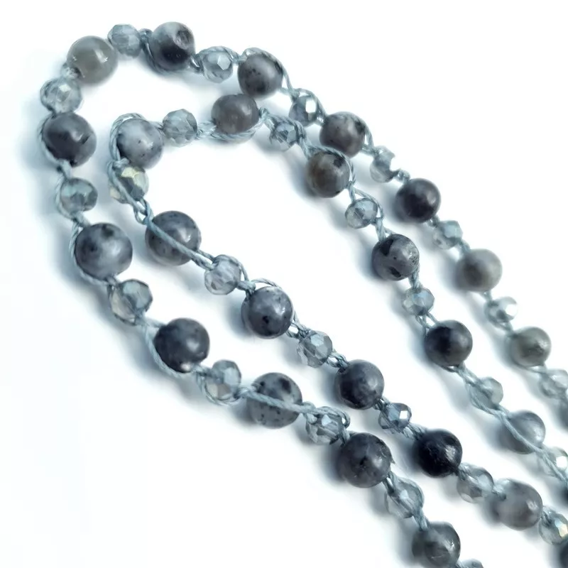 Collier papille en labradorite